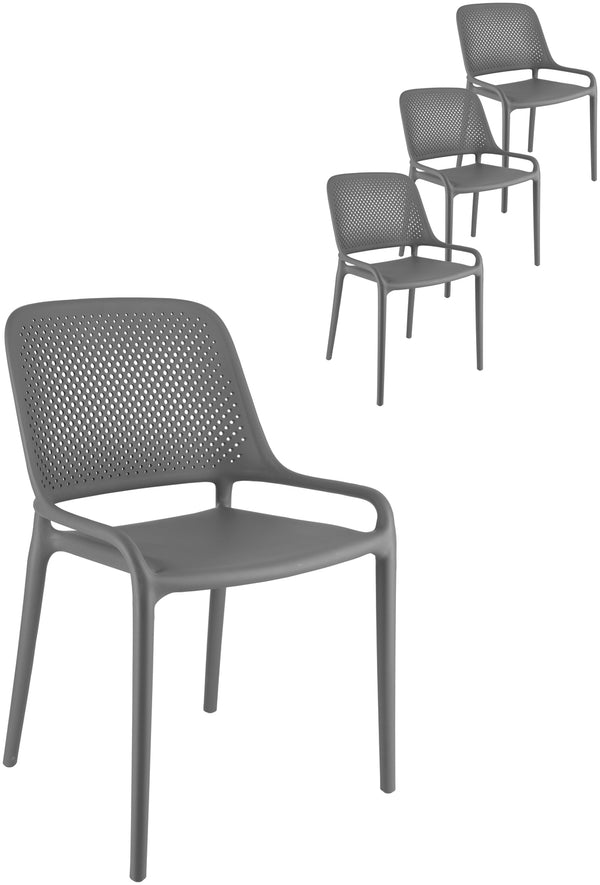 Kunststoff Stuhl Rovin; 52x51.5x82.5 cm (SxGxW); antracyt; 4 sztuka / opakowanie