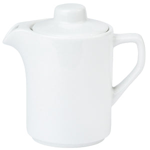 dzbaneczek do kawy Rondon z pokrywką; 350ml, 13.5x13.1 cm (ØxW); biały; 6 sztuka / opakowanie