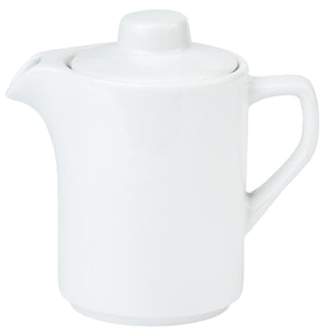 dzbaneczek do kawy Rondon z pokrywką; 350ml, 13.5x13.1 cm (ØxW); biały; 6 sztuka / opakowanie
