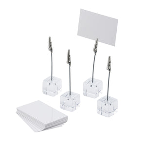 Kartenhalter Acryl; 3x3x12 cm (DxSxW); biały; 4 sztuka / opakowanie