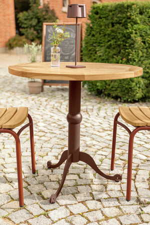 Outdoor-Teak-Tischplatte Mirello rund; 80 cm (Ø); brązowy; okrągły