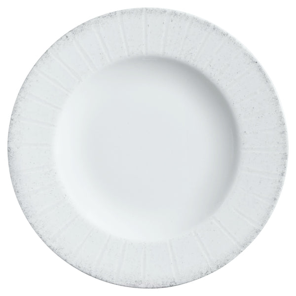 talerz płaski Caju z rantem; 17 cm (Ø); biały/szary; okrągły; 6 sztuka / opakowanie