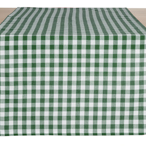 bieżnik Chatelete kratka; 40x130 cm (SxD); zielony/biały; prostokątny
