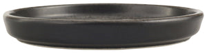 talerz płaski Ironstone z rantem; 21.5x2.15 cm (ØxW); ciemny brąz/czarny; okrągły; 6 sztuka / opakowanie