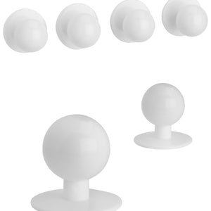 guziki plastikowe gładkie; biały; okrągły; 12 sztuka / opakowanie