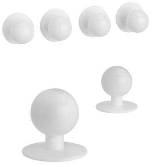 guziki plastikowe gładkie; biały; okrągły; 12 sztuka / opakowanie