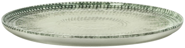 talerz płaski Kuori z rantem; 28x1.9 cm (ØxW); biały/szary/czarny; okrągły; 4 sztuka / opakowanie