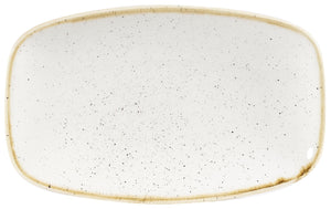 Chefs Oblong Platte Stonecast Barley White; 20x12.1 cm (DxS); biały/brązowy; prostokątny; 12 sztuka / opakowanie