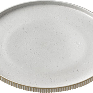 Teller flach rund hoher Rand Nara Relief weiß 27cm; 27x2.5 cm (ØxW); biały; okrągły; 6 sztuka / opakowanie