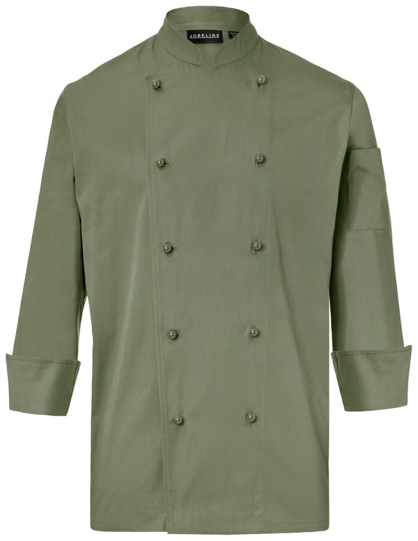 bluza kucharska męska Milan długi rękaw; Kleidergröße 64; oliwka