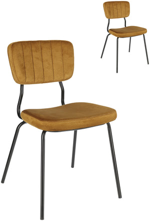 Polsterstuhl Jolo Samt; 50x52x81 cm (SxGxW); siedzisko złoto