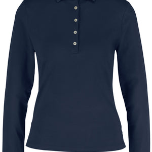 Poloshirt Damen Langarm Malme Regular Fit; Kleidergröße XL; granat