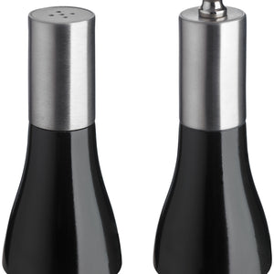 solniczka i młynek do pieprzu Nutima; 5x11.5 cm (ØxW); czarny