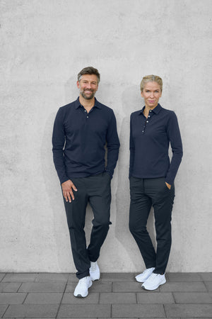 Poloshirt Herren Langarm Malme Regular Fit; Kleidergröße XL; granat