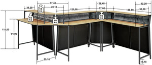 Outdoorbar Baruba Element Gerade; 120x56x115 cm (DxSxW); beton/antracyt