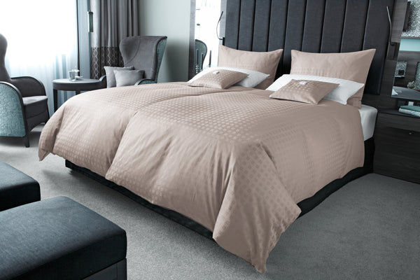 pościel Cube zamek błyskawiczny; 155x220 cm (SxD); taupe