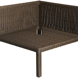 element narożny Lika; 76.5x76.5x64 cm (SxGxW); szary/brązowy