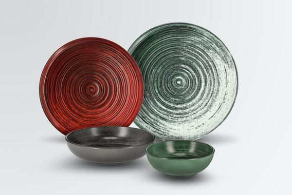 talerz płaski Etana; 17 cm (Ø); zielony; okrągły; 6 sztuka / opakowanie