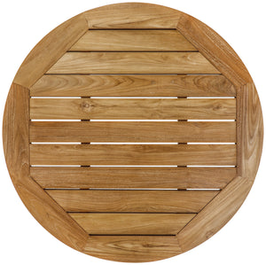 Outdoor-Teak-Tischplatte Mirello rund; 80 cm (Ø); brązowy; okrągły