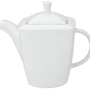 dzbanek do kawy Melbourne z pokrywką; 360ml, 8.6x8.6x13.5 cm (DxSxW); biały; kwadrat; 6 sztuka / opakowanie