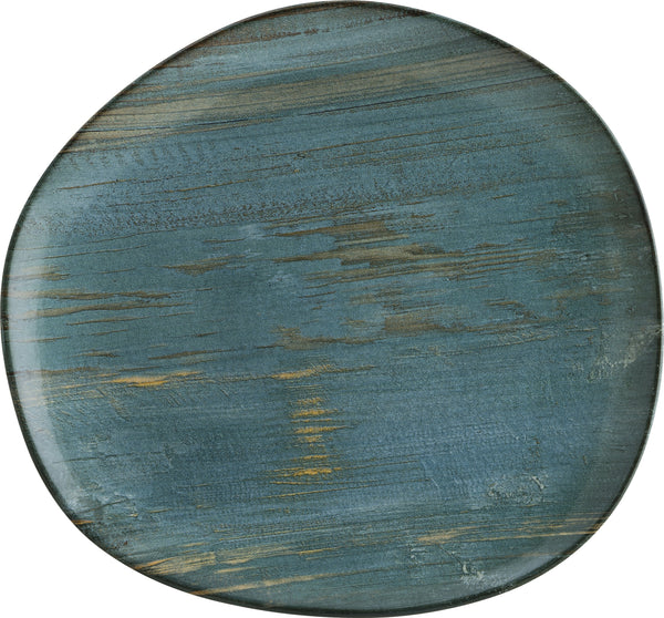 talerz płaski organiczny Madera Mint; 29x27 cm (DxS); turkusowy/brązowy/czarny; organiczny; 6 sztuka / opakowanie