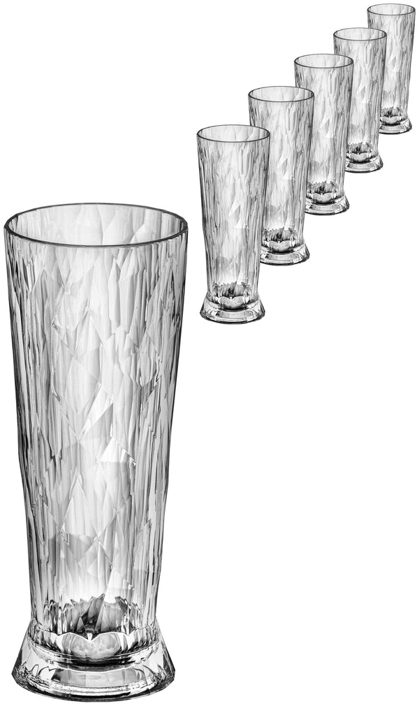 szklanka do piwa Club No. 11 Superglas; 680ml, 8.5x21.6 cm (ØxW); transparentny; 0.5 l Füllstrich, 6 sztuka / opakowanie