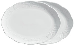 półmisek Menuett owalny; 36x26.5 cm (DxS); biały; owalny; 2 sztuka / opakowanie