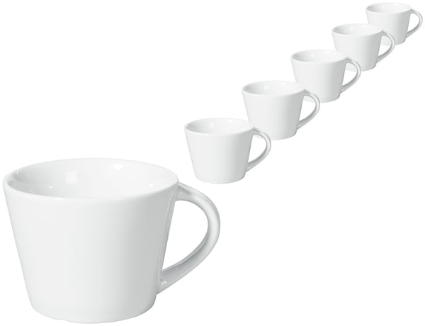 filiżanka do kawy/cappucino Bebida; 180ml, 8.2x6.5 cm (ØxW); biały; okrągły; 6 sztuka / opakowanie