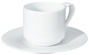 spodek do kubka / filiżanki do kawy/cappucino Pallais; 15.5 cm (Ø); biały; okrągły; 6 sztuka / opakowanie