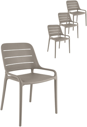 Kunststoff Stuhl Rylon; 52x51.5x82.5 cm (SxGxW); taupe; 4 sztuka / opakowanie