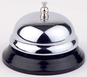 dzwonek do recepcji; 8.5x8.5x8.5x6 cm (DxSxØxW); czarny