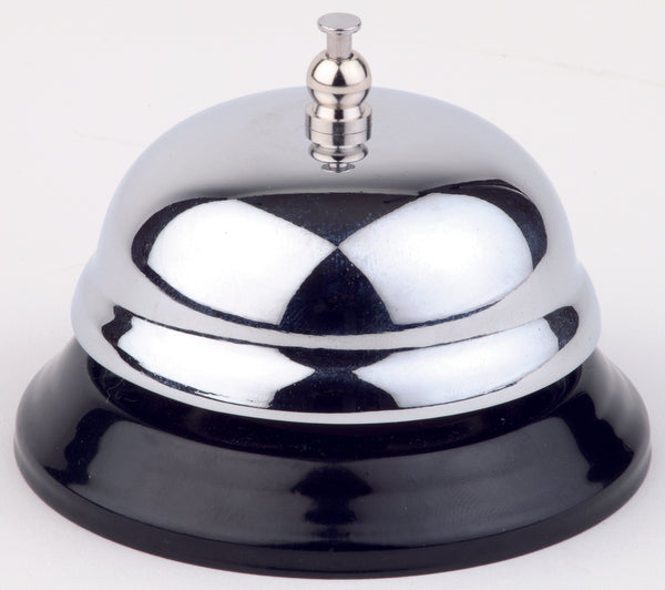 dzwonek do recepcji; 8.5x8.5x8.5x6 cm (DxSxØxW); czarny