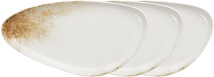 półmisek Purior; 40x21x3.8 cm (DxSxW); biały/brązowy; 3 sztuka / opakowanie