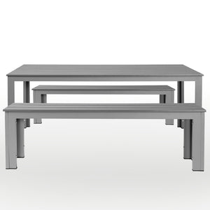 Outdoor-Tisch Lamero rechteckig; 155x78x74 cm (DxSxW); szary/antracyt; stelaż szary; prostokątny