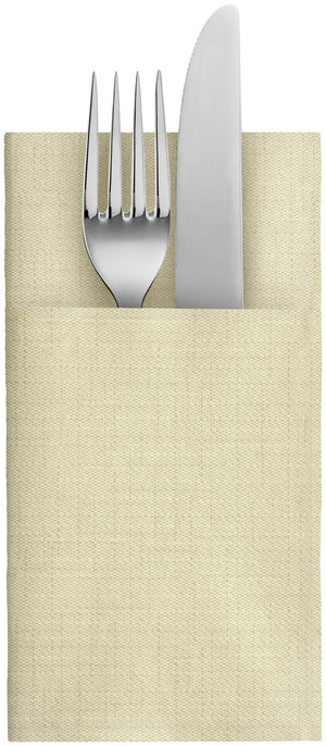 torebka na sztućce Cotto; 10x20 cm (SxD); biel kremowa; 50 sztuka / opakowanie