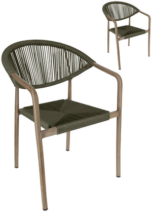 Outdoor-Stuhl Arion; 50x43x85 cm (SxGxW); siedzisko oliwka