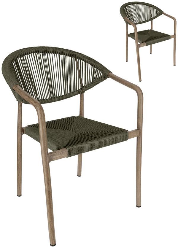 Outdoor-Stuhl Arion; 50x43x85 cm (SxGxW); siedzisko oliwka