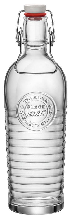 butelka z zamknięciem pałąkowym Officina; 780ml, 8.5x24.7 cm (ØxW); transparentny; okrągły; 6 sztuka / opakowanie