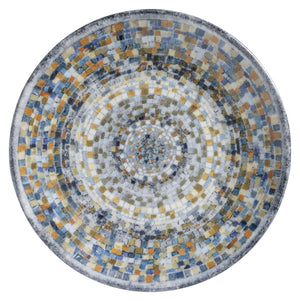 Porzellan Teller flach Terra Mosaic rund; 16.5 cm (Ø); niebieski/biały/pomarańczowy; okrągły; 6 sztuka / opakowanie