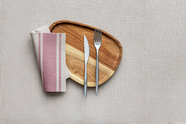 Serviette Auris Airlaid; 40x40 cm (SxD); taupe/bordo; 50 sztuka / opakowanie
