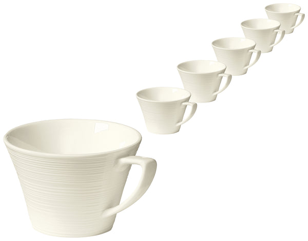 filiżanka do kawy Skyline; 280ml, 10.2x7.2 cm (ØxW); biel kremowa; okrągły; 6 sztuka / opakowanie