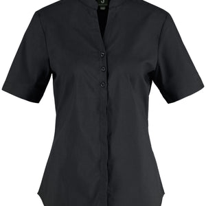 Bluse Kurzarm Lani Regular Fit; Kleidergröße 48; czarny