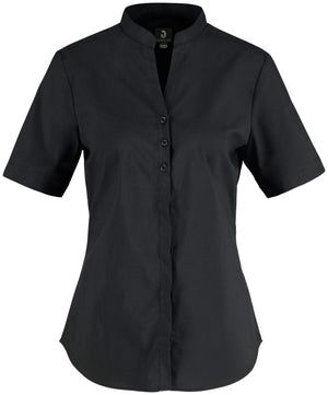 Bluse Kurzarm Lani Regular Fit; Kleidergröße 48; czarny