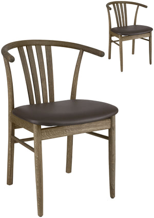 Holzstuhl Olmaro; 44x43x80 cm (SxGxW); siedzisko brązowy