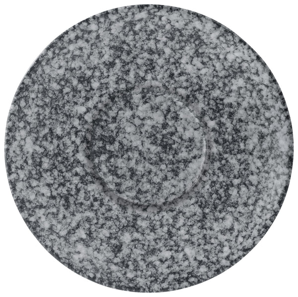 spodek Mamoro do miski 15.5x6.5 cm; 22.5x2 cm (ØxW); czarny/biały; okrągły; 4 sztuka / opakowanie