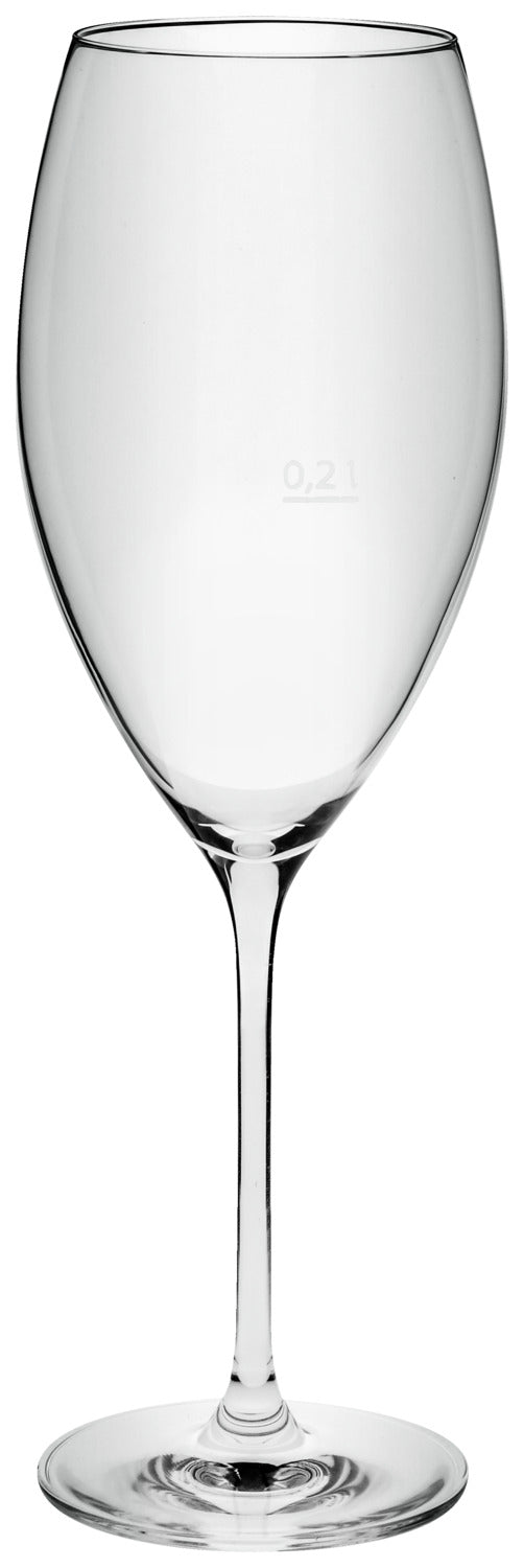 kieliszek do wina białego Dilay ze znacznikiem pojemności; 580ml, 8x26.5 cm (ØxW); transparentny; 0.2 l Füllstrich, 6 sztuka / opakowanie