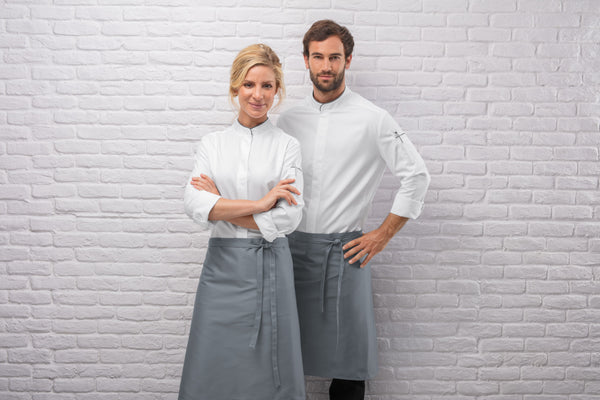 bluza kucharska damska Professional; Kleidergröße 42; biały/szary