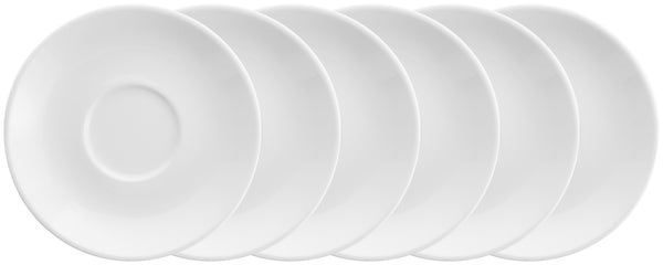 spodek do filiżanki do kawy Nissa; 14.3 cm (Ø); biały; okrągły; 6 sztuka / opakowanie