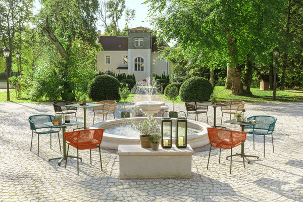 Outdoor-Aluminium-Tisch Taipa quadratisch; 60x60x72 cm (DxSxW); Platte czarny