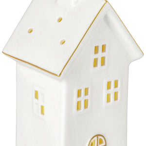 LED Lichthaus Tiziano; 8.5x7.4x17 cm (DxSxW); biały/złoto